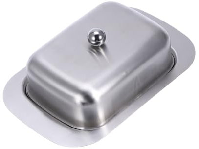 Cabilock Mantequillero Inoxidable Con Tapa Bandeja Para y Queso Cocina Fácil De Manejar y Mantener Fresco