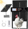 Automatische Hühnerklappe Solar, Upgrade Große Aluminum Hühnerklappe mit Wasserdicht LED Display, Timer, Lichtsensor, Fernbedienung, Elektrische Hühnerstalltür Hühnertür, Intelligenter Einklemmschutz