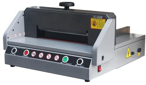 BDJSN Cortadora De Papel Eléctrica De 50-330 Mm, Cortadora De Papel De Escritorio De 40 Mm De Grosor con Dispositivo De Empuje Y Volante De Presión, para Oficina Y Escuela