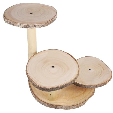CIYODO Holz Kuchenständer Mehrstöckig Cupcake-Turm Rustikaler Dessert-Halter Für Party Hochzeit Mit Eleganz Und Langlebigkeit