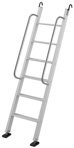 Scala per letto a castello per camper e camper, scala in alluminio, capacità di carico 150 kg, design universale per cuccette superiori e finestre seminterrate