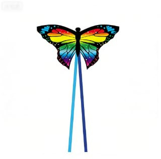 SSKHE Grande aquilone a farfalla da 139,7 cm, facile da far volare per principianti, con coda lunga, per spiaggia e parco, ideale per attività all'aperto e regalo per famiglie (blu colorato)