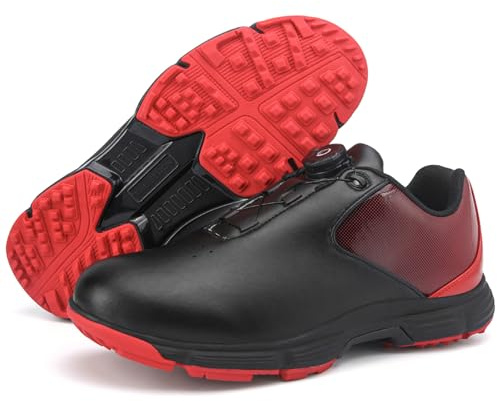ZHENSI Chaussures De Golf Hommes Baskets en Cuir sans Crampons Imperméables Et Antidérapantes pour Les Sports De Plein Air