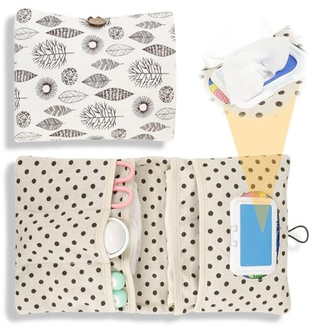 KEQAR Baby Windeltasche mit Wickelunterlage für Unterwegs, Wickeltasche Organizer,Baby Must Have, Praktisch, Stilvoll, Abwaschbar, Wasserabweisend, Hygienisch, für unterwegs