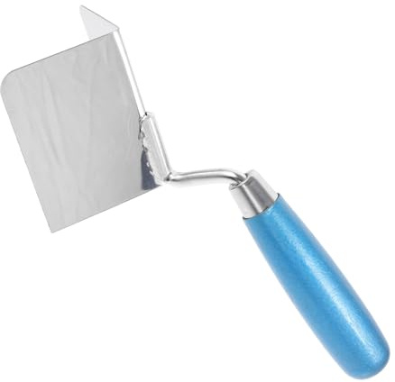 FIXOSHEE Truelle Angle Acier Inoxydable pour Enduit Outil Arrondi pour Coins Intérieurs Spatule Angle Enduire avec Poignée Ergonomique pour Cloison Sèche