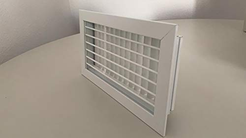 GASMOBE Rejilla ventilación impulsión doble deflexión horizontal delante aire acondicionado (600X100, BLANCO)