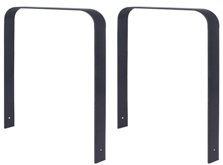 TRUTZHOLM 2x Fahrradanlehnbügel 115 x 76 cm Flachstahl 12 mm pulverbeschichtet rostfrei Fahrradständer zum Einbetonieren doppelseitig nutzbarer Fahrradhalter für je 2 Fahrräder in Anthrazit