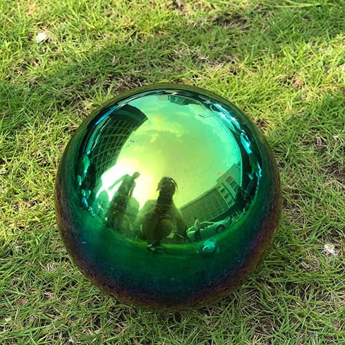 YIWOYI Grüne Edelstahlkugel für Zuhause, Garten, Weihnachten, dekorative Kunst, bunte Kugel für Party, Zimmer, Hof, Teich, Dekoration (grün, 200 mm)