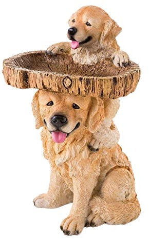 KAYBTNT Vogeltränke Stehend, Niedliches Tier-Vogelbad für Garten, Winterfest Frostsicher Vogeltränke aus Harz, Tränke für Vögel, Wasserschale für Balkon, Handgemacht,Animal 4