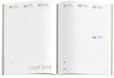 Miquelrius MR22698 Kalendereinlagen für 2023, Januar 2023, Dezember 2023, Wochenansicht, vertikal, Größe Plus 155 x 213 mm (ca. A5), Spanisch, Weiß, MR22698