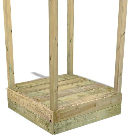 WICKEY Sandkasten Erhöhung aus Holz - Sandkiste - Xtra Box 80 - Sandkasten Buddelkiste mit Deckel für Wickey Spieltürme, Klettergerüste, Schaukelgerüste