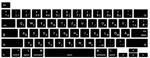 MiNGFi Deutsche QWERTZ MacBook Tastaturschutz,Esc-Taste & Touch Bar,US/ANSI | Für MacBook Pro 13 M1/M2 A2338 (2020-2023), A2289 (2020), A2251 (2020-2021), Pro 16 A2141 (2019-2021), Silikon, Schwarz