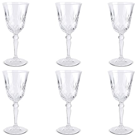 Peill+Putzler Germany 6er-Set Weinkelche, 240 ml Volumen, Stabiler Fuß | Kristallgläser mit schlichten Design, Weingläser für Wasser, Saft & Cocktail, Trinkgläser, für Zuhause, für den Alltag