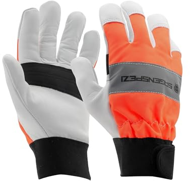 Sägenspezi Guantes de protección contra cortes talla M / 9 – Guantes forestales para motosierra/motosierra