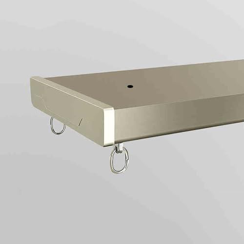 MZQMK Bastoni Binari, Robusto Binario per Tende da Esterno Bastone Binario A Soffitto in Alluminio, Facile da Montaré(Champagne,4.9m(16.1ft))