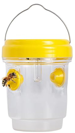 Wespenfalle Für Draußen 1er Set - Insektenfalle Wiederverwendbar Für Wespen Abwehr und Hornissenfalle, Fliegenfalle Aussenbereich Für Garten Terrasse Balkon.