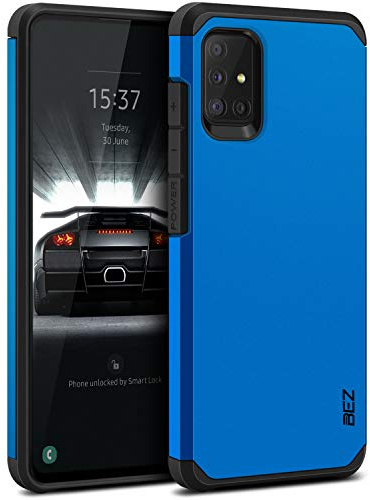 BEZ Hülle für Samsung Galaxy A51 Hülle, Handyhülle Tasche Stoßfestes Kompatibel für Samsung A51, [Heavy Duty Serie] Outdoor Dual Layer Armor Case Handy Schutzhülle Robuste, Blaue Marine