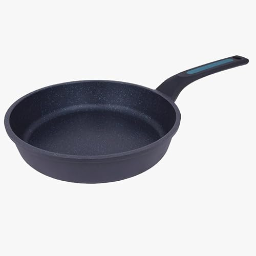 Arcos Serie Thera | Sarten Antiadherente 22 cm | Aluminio Fundido | Apta cualquier cocina | Mango Ergonómico Plástico y Silicona | Sistema ahorro energético | Apta lavavajillas | Color Negro y Azul