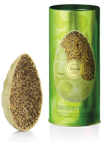Venchi - Chocoviar Pistachio Chocolate Egg, with Pistachio Crumbs, Toffee and Cocoa Beans, With Surprise, Gluten Free, 330 gr, Easter Collection