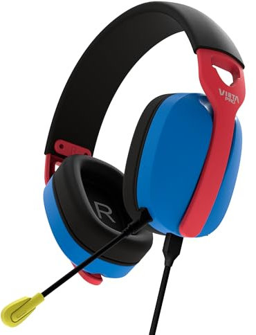 Vieta Pro Auriculares con Cable Gaming con Cable y micrófono para Videojuegos compatibles con PC | PS4 | PS5 | Switch | Xbox. Cascos con Almohadillas para Gamers Stereo y Ligeros para niños Pixel