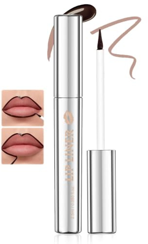 Prreal Peel Off Lip Stain, Waterproof Tattoo Peel Off Lip Liner,02 | Non-sticky Lips Liner Stain Long-lasting, Matte Finish Lipgloss Makeup, Neutral Mauve