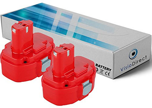 Lot de 2 Batteries pour MAKITA BMR100 Radio de Chantier 14.4V 3000mAh - Visiodirect -