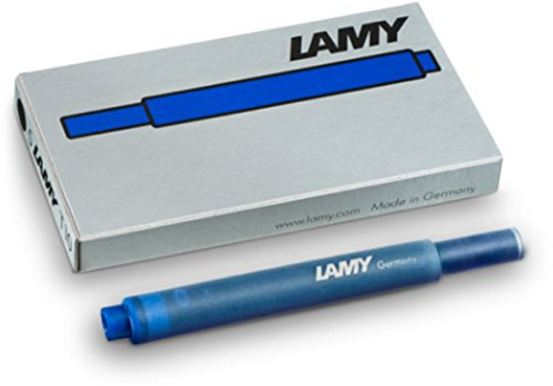 Lamy T10 Tintenpatronen (10 Packungen á 5 Stück = 50 Patronen, blau)