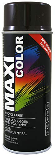 Maxi Color NEW QUALITY Sprühlack Lackspray Glanz 400ml Universelle spray Nitro-zellulose Farbe Sprühlack schnell trocknender Sprühfarbe (Ral 9011 graphitschwarz glänzend)