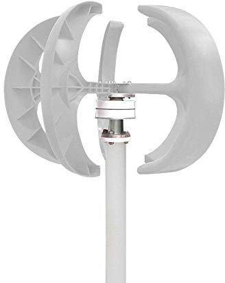ROMYIX 600W Wind Turbine Generator, 12V 24V Lantern Type Vertical Axis 5-Blade Outdoor Windmill Power Kit with Controller, for Power Supplementation (12V)
