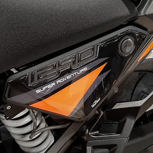 Resin Bike Aufkleber für Motorrad Kompatibel mit KTM 1290 Super Adventure S und R 2021-2025. Seitliche Schutzabdeckungen des Luftfiltergehäuses vor Stößen. 3D-Harzklebstoff – Stickers Made in Italy