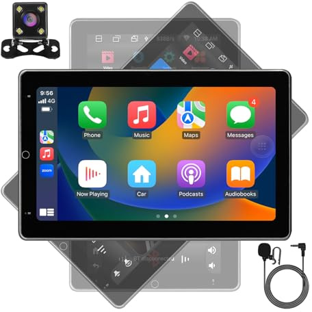 WENMENGDE10 inch 2+32GB Automatic Rotation IPS Full Touch Screen Android Car Radio Audio Video Stereo Player For Double Din With CarPlay Android Auto WiFi BT MirrorLink Split Screen PIP GPS Navigation