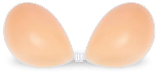 Nosho Adhesive Backless Bra – Nude, Invisible, Strapless, Reusable Brassiere for Women - Size A