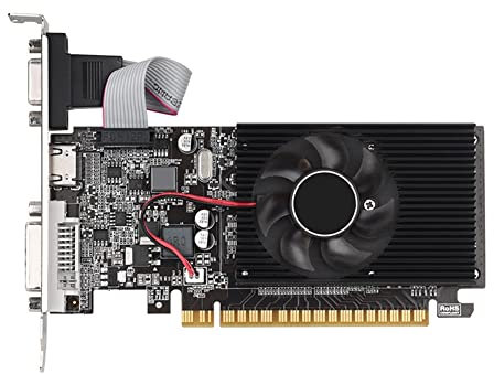 Lrtzizy GT210 1GB Graphics Card PClE X16 2.0 GPU Computer Graphics Card DVI-D+VGA+HD Desktop Video Card