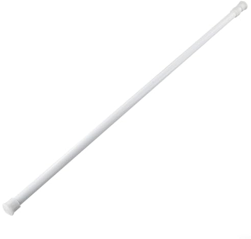 Withtalentto Barra de cortina extensible telescópica de tensión para cortina, barra retráctil para cortina de ducha, con resorte para baño, cocina, armario (60-110 cm)