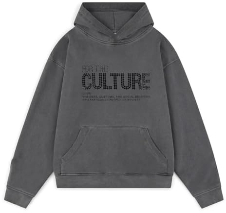ORANDESIGNE Hommes Femmes Crystal Hoodies Baggy Sweat à Capuche Sport Décontracté Imitation Diamant Sweatshirt Manche Coupe Pull Ample A Gris S