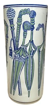 AcaciaHome Portaombrelli rotondo in ceramica resistente, supporto perfetto per casa, ufficio e ingresso, aggiunge un tocco sofisticato agli spazi abitativi per canne e bastoni da passeggio (ombrello