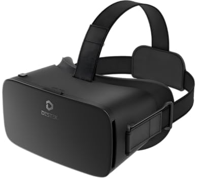 DESTEK V5 VR-Brille für Kinder – 110° HD Blaulichtfilter 3D-Brille, kompatibel mit iPhone/Android Smartphones 4,7-6,8 Zoll (Schwarz)