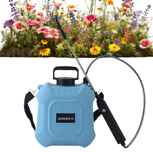Rociador Alimentado Con Batería 5L/8L, Rociador Operado Por Batería, Rociador Eléctrico Con Manija Recargable USB Y Varita Retráctil, Pulverizador De Jardín, Pulverizador De Malezas Y Rociador De Agua