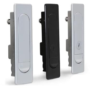 MS730 Bouncing Cabinet Plane Lock Black Matte Distribution Box Tin Trunk Switch Industrial Lock 1Pcs(Black-2)