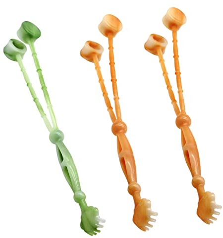 ZUNOXAZ Martillo De Masaje De Espalda Multifuncional 3 Piezas Doble Cabeza Color Bicolor Resistente Para Alivio Muscular Uso Corporal Familiar y Terapéutico