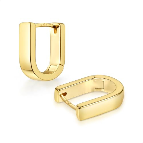 Creolen Ohrringe Damen Silber 925 Huggie Geometrisch Creolen Ohrring | KISSPAT Creolen Ohrringe Damen Silber 925 Huggie Geometrische Creolen Ohrring Minimalist Hypoallergen Schmuck Geschenk