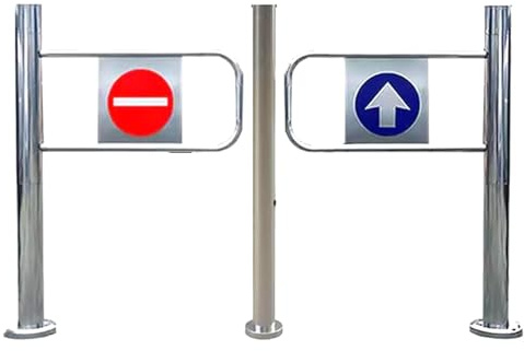 Portail double battant : barrière robuste pour garages, parkings et gares, ouverture à 90°, porte de sécurité avec rail de sécurité 110 x 100 cm