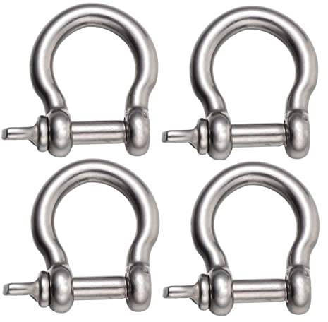 Grillo in acciaio inossidabile resistente da 4 pezzi for sollevamento, traino e fuoristrada, versatile a forma di ferro cavallo