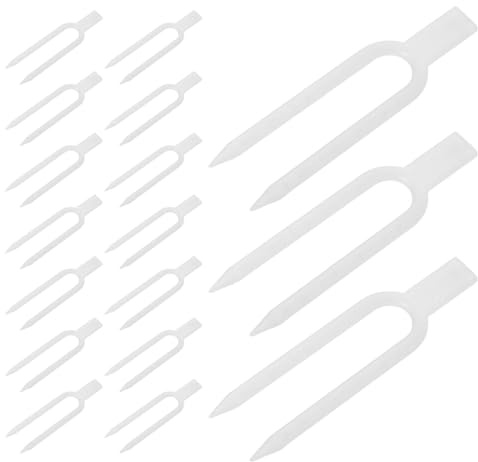 IWOWHERO Set di Spilli da Giardinaggio Trasparenti 5 CM Clip di Supporto per Trapianto e Fissaggio Piante Forcelle in Plastica Resistenti per Fragole Fiori e Verdure in Giardino e Serra