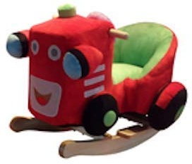 NEW Plush Red Tractor Childs Rocker Rocking Chair with Sound Effects - 1 Year + **Tractor WJ-660**