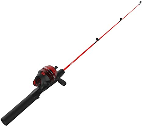 Zebco Unisex – Erwachsene Fishing Quantum, Dock Demon Spincast Combo, 76,2 cm Länge, 2,6:1 Übersetzung, rechte Hand, Rot-Prävious Modell, 20-Size Reel / 30/ 1-Piece/Medium Rod