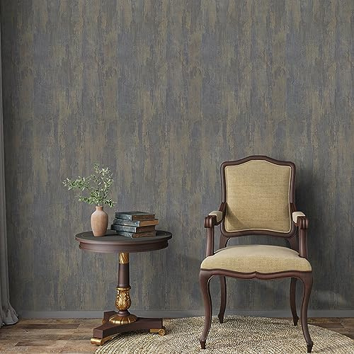 VaryPaper Carta da Parati Adesiva Effetto Cemento Grigio Oro 40cmx200m - Stile Industriale per Mobili, Top Cucina, Bagno, Soggiorno, Scale
