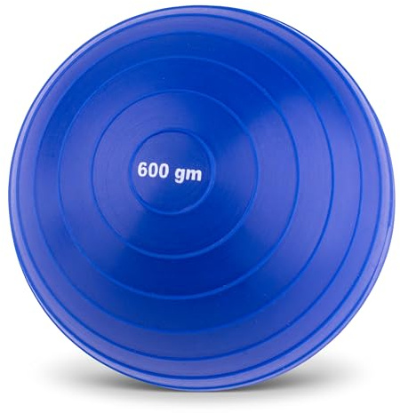 HAEST Speer Ball 600g geriffelt | Speerwurfball | 90 mm Durchmesser | Blau | Mittelschwer für Fortgeschrittene | Optimale Griffigkeit