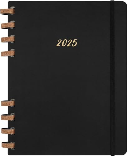 Moleskine Weekly & Monthly Planner, Agenda Settimanale e Mensile Spiral 12 Mesi 2025, Copertina Rigida e Chiusura Elastica, Colore Nero, Formato Extra Large 20,4X25,2 cm