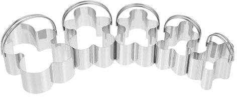 Cabilock 4 Sätze Ausstechformen Bonbonringe Tonformen Blumenkeksform Süßigkeiten-ausstecher Gebäckschneider Schokoladenschneider Liebe Keksausstecher Käseformen Diy-keks Rostfreier Stahl